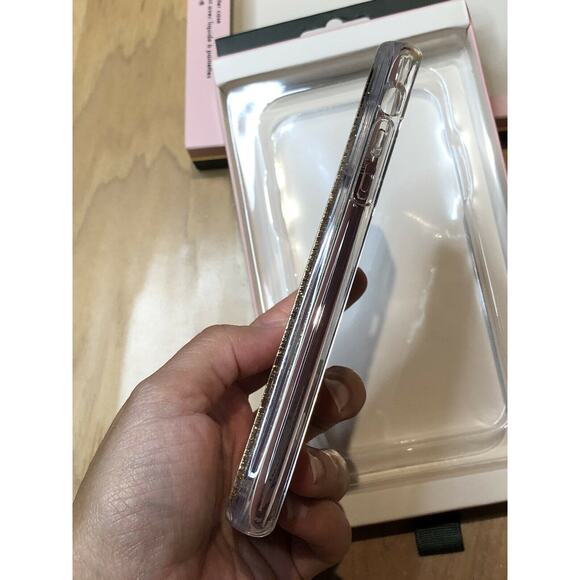 Kate Spade New York Festive Clear Liquid ✨ gold Glitter IPhone Xs Max Case - Picture 4 of 7